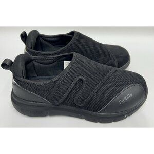 FitVille Diabetic Shoes Men’s 8.5 EEW Marca Black Wide Comfort Walking Sneaker